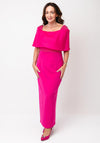 Couture Club Beaded Bow Back Pencil Dress, Fuchsia Pink