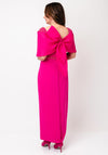 Couture Club Beaded Bow Back Pencil Dress, Fuchsia Pink