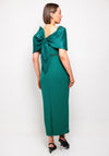 Couture Club Beaded Bow Back Pencil Dress, Teal Green
