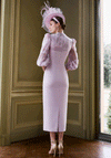Couture Club Puffed Sleeve Pencil Dress, Lilac