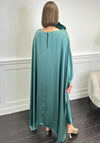 Couture Club Cape Detail Corsage Midi Dress, Green
