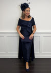 Couture Club Pearl Neck Aline Dress, Navy