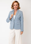 Etage Geometric Print Blazer, Blue