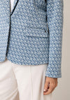 Etage Geometric Print Blazer, Blue