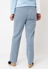 CRO Geometric Print Jacquard Straight Leg Trousers, Blue