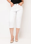 CRO Jeans Vera Capri Jeans, White