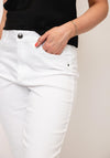 CRO Jeans Vera Capri Jeans, White