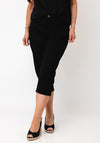 CRO Vera High Waisted Capri Jeans, Black