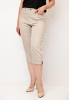 CRO Jeans Vera Capri Jeans, Beige