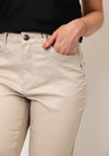 CRO Jeans Vera Capri Jeans, Beige
