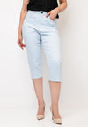 CRO Jeans Vera Capri Jeans, Light Blue