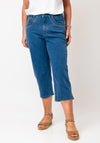 CRO Jeans Vera Capri Jeans, Denim Blue