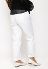 CRO Straight Leg Mid Waist Jeans, White