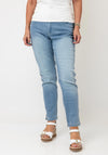 Cro Suzanne Denim Straight Leg Jeans, Light Blue