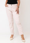 CRO Jeans Suzanne 7/8 Length Slim Leg Jeans, Pink