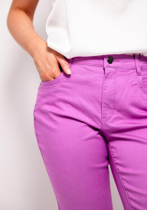 CRO Jeans Suzanne 7/8 Length Jeans, Purple