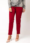 CRO Jeans Suzanne 7/8 Length Slim Leg Jeans, Dark Red
