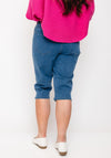 CRO Suzanne Mid Rise Zip Detail Denim Capri Jeans, Blue