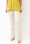 CRO Jeans Magic Fit Flared Jeans, Beige