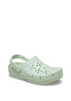 Crocs Womens Classic Floral Cut Out Clogs, Jade Green