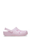 Crocs Womens Classic Floral Cut Out Clogs, Pink Milk