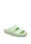 Crocs Womens Classic Floral Cut Out Sandals, Jade Green