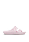 Crocs Womens Classic Floral Cut Out Sandals, Pink Milk