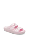 Crocs Womens Classic Floral Cut Out Sandals, Pink Milk
