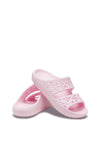Crocs Womens Classic Floral Cut Out Sandals, Pink Milk
