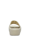 Crocs Womens Classic Platform Slider, Bone