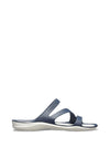 Crocs Womens Swiftwater Sandals, Navy & White