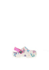 Crocs Toddler Classic Butterfly Clog, White Multi