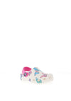 Crocs Toddler Classic Butterfly Clog, White Multi