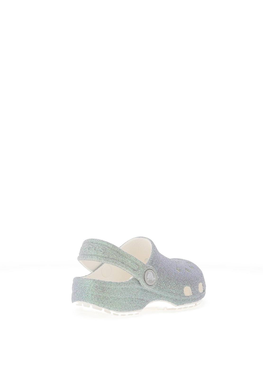 Crocs Toddler Girls Iridescent Glitter Clog, Silver