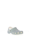 Crocs Girls Iridescent Glitter Clog, Silver