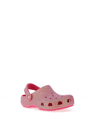 Crocs Girls Iridescent Glitter Clog, Pink