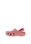 Crocs Toddler Girls Iridescent Glitter Clog, Pink