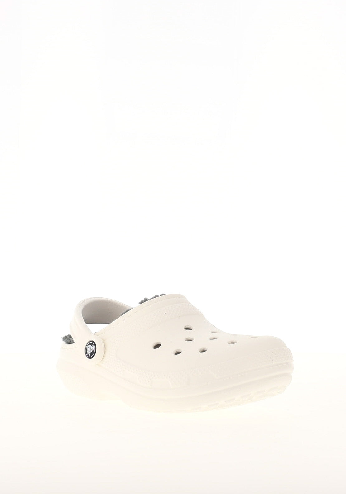Crocs Womens Lined Clogs, White & Grey