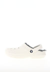 Crocs Womens Lined Clogs, White & Grey