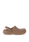 Crocs Womens Classic Lined Clogs, Light Brown