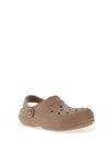 Crocs Womens Classic Lined Clogs, Light Brown