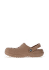 Crocs Womens Classic Lined Clogs, Light Brown