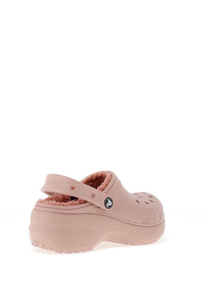 Crocs Classic Platform Fleece Lined Clogs, Pink