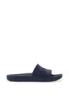 Crocs Womens Logo Embossed Sliders, Navy