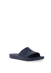 Crocs Womens Logo Embossed Sliders, Navy