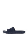 Crocs Womens Logo Embossed Sliders, Navy