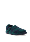 Crocs Womens Classic Buffalo Check Cozy Clogs, Green & Navy
