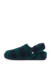 Crocs Womens Classic Buffalo Check Cozy Clogs, Green & Navy