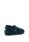 Crocs Womens Classic Buffalo Check Cozy Clogs, Green & Navy