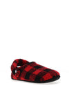 Crocs Womens Classic Buffalo Check Cozy Clogs, Red & Black
